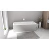 Polysan Cascata obdélníková vana 185 x 85 cm kaskáda bílá akrylát bílá 73836.101