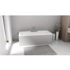 Polysan Cascata obdélníková vana 185 x 85 cm kaskáda nerez akrylát bílá 73836.100