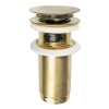 Omp Tea umyvadlová výpust 5/4 click-clack velká zátka max 80 mm zlatá matná 7533.370.5.36