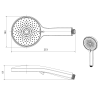 Sapho ruční masážní sprcha 4 režimy 123 mm chrom 1204-10