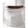 Sapho Retro 109340 WC sedátko dřevo masiv ořech/bronz
