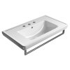 GSI Classic keramické umyvadlo 90 x 50 cm 3 otvory pro baterii s přepadem keramické bílá ExtraGlaze 8788311
