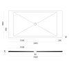GSI Extra Flat obdélníková sprchová vanička 200 x 100 x 2 cm keramika bílá mat 46201009