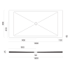 GSI Extra Flat obdélníková sprchová vanička 180 x 90 x 2 cm keramika bílá mat 46180909