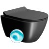 GSI Pura závěsná wc mísa Swirlflush 36 x 50 cm keramika černá dual-mat 881626