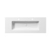 GSI Pura obdélníkové umyvadlo Slim 122 x 46 cm 2 otvory pro baterii s přepadem keramické bílá ExtraGlaze 8887211