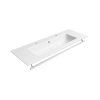 GSI Pura obdélníkové umyvadlo Slim 122 x 46 cm 2 otvory pro baterii s přepadem keramické bílá ExtraGlaze 8887211