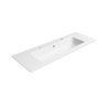 GSI Pura obdélníkové umyvadlo Slim 122 x 46 cm 2 otvory pro baterii s přepadem keramické bílá ExtraGlaze 8887211