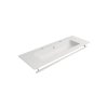 GSI Pura obdélníkové umyvadlo Slim 122 x 46 cm 2 otvory pro baterii s přepadem keramické bílá mat 8887209