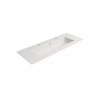 GSI Pura obdélníkové umyvadlo Slim 122 x 46 cm 2 otvory pro baterii s přepadem keramické bílá mat 8887209