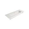 GSI Pura obdélníkové umyvadlo Slim 122 x 46 cm bez otvoru pro baterii s přepadem keramické bílá mat 8887009