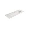 GSI Pura obdélníkové umyvadlo Slim 122 x 46 cm bez otvoru pro baterii s přepadem keramické bílá mat 8887009