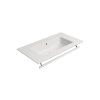 GSI Pura obdélníkové umyvadlo Slim 82 x 46 cm bez otvoru pro baterii s přepadem keramické bílá mat 8885009