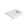 GSI Pura obdélníkové umyvadlo Slim 62 x 46 cm bez otvoru pro baterii s přepadem keramické bílá mat 8884009
