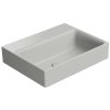 GSI Nubes obdélníkové umyvadlo 40 x 32 cm bez otvoru pro baterii bez přepadu keramické cenere mat šedá 9684017