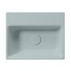 GSI Nubes keramické umyvadlo 40 x 32 cm bez otvoru pro baterii bez přepadu keramické ghiaccio mat modrá 9684015