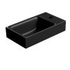 GSI Nubes umyvadlo 40 x 23 cm s otvorem pro baterii bez přepadu keramické černá mat 9636126