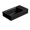 GSI Nubes umyvadlo 40 x 23 cm bez otvoru pro baterii bez přepadu keramické černá mat 9636026