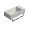GSI Kube X obdélníkové umyvadlo 50 x 25 cm broušená spodní hrana bez otvoru pro baterii bez přepadu pravé/levé keramické cenere mat šedá 94869017