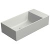 GSI Kube X obdélníkové umyvadlo 50 x 25 cm broušená spodní hrana bez otvoru pro baterii bez přepadu pravé/levé keramické cenere mat šedá 94869017