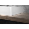 GSI Kube X umyvadlo 45 x 35 cm broušená spodní hrana s otvorem pro baterii s přepadem keramické černá mat 94859126