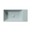 GSI Kube X obdélníkové umyvadlo 50 x 25 cm bez otvoru pro baterii pravé/levé bez přepadu keramické ghiaccio mat modrá 9486015