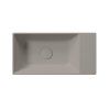 GSI Kube X obdélníkové umyvadlo 50 x 25 cm bez otvoru pro baterii pravé/levé bez přepadu keramické tortora mat šedá 9486005