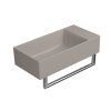 GSI Kube X obdélníkové umyvadlo 50 x 25 cm bez otvoru pro baterii pravé/levé bez přepadu keramické tortora mat šedá 9486005