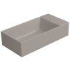 GSI Kube X obdélníkové umyvadlo 50 x 25 cm bez otvoru pro baterii pravé/levé bez přepadu keramické tortora mat šedá 9486005