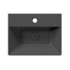 GSI Kube X umyvadlo 45 x 35 cm s otvorem pro baterii s přepadem keramické černá mat 9485126