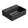 GSI Kube X umyvadlo 45 x 35 cm s otvorem pro baterii s přepadem keramické černá mat 9485126