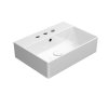 GSI Kube X obdélníkové umyvadlo 50 x 37 cm 3 otvory pro baterii s přepadem keramické bílá ExtraGlaze 9447311