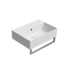 GSI Kube X obdélníkové umyvadlo 50 x 37 cm bez otvoru pro baterii s přepadem keramické bílá mat 9447009