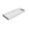 GSI Kube X obdélníkové umyvadlo 120 x 47 cm s otvorem pro baterii s přepadem keramické bílá mat 9424109