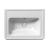 GSI Classic obdélníkové umyvadlo 60 x 46 cm bez otvoru pro baterii s přepadem keramické bílá ExtraGlaze 8731011