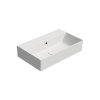 GSI Kube X obdélníkové umyvadlo 60 x 37 cm bez otvoru pro baterii s přepadem keramické bílá mat 9454009