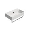 GSI Kube X obdélníkové umyvadlo 60 x 37 cm bez otvoru pro baterii s přepadem keramické bílá mat 9454009