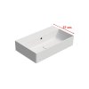 GSI Kube X obdélníkové umyvadlo 60 x 37 cm bez otvoru pro baterii s přepadem keramické bílá mat 9454009