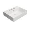 GSI Kube X obdélníkové umyvadlo 60 x 47 cm 3 otvory pro baterii s přepadem keramické bílá mat 9431309