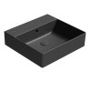 GSI Kube X obdélníkové umyvadlo 50 x 47 cm bez otvoru pro baterii s přepadem keramické černá mat 9430026