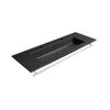 GSI Pura obdélníkové umyvadlo Slim 122 x 46 cm 2 otvory pro baterii s přepadem keramické černá mat 8887226