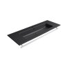 GSI Pura obdélníkové umyvadlo Slim 122 x 46 cm s otvorem pro baterii s přepadem keramické černá mat 8887126