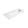 GSI Pura obdélníkové umyvadlo Slim 122 x 46 cm s otvorem pro baterii s přepadem keramické bílá ExtraGlaze 8887111