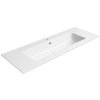 GSI Pura obdélníkové umyvadlo Slim 122 x 46 cm s otvorem pro baterii s přepadem keramické bílá ExtraGlaze 8887111