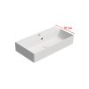 GSI Kube X obdélníkové umyvadlo 70 x 37 cm s otvorem pro baterii s přepadem keramické bílá mat 9455109