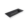 GSI Pura obdélníkové umyvadlo Slim 102 x 46 cm s otvorem pro baterii s přepadem keramické černá mat 8886126