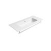 GSI Pura obdélníkové umyvadlo slim 102 x 46 cm s otvorem pro baterii s přepadem keramické bílá ExtraGlaze 8886111