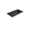 GSI Pura obdélníkové umyvadlo Slim 82 x 46 cm s otvorem pro baterii s přepadem keramickéčerná mat 8885126