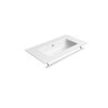 GSI Pura obdélníkové umyvadlo Slim 82 x 46 cm bez otvoru pro baterii s přepadem keramické bílá ExtraGlaze 8885011
