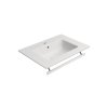 GSI Pura obdélníkové umyvadlo Slim 62 x 46 cm s otvorem pro baterii s přepadem keramické bílá mat 8884109